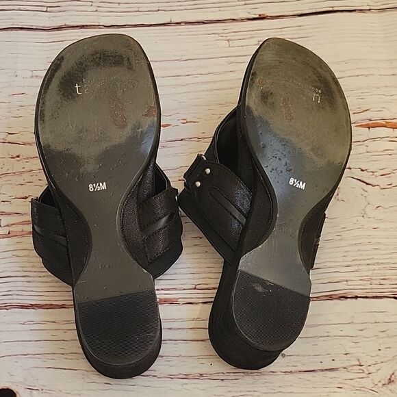 TARYN ROSE Black Thongs Size 8.5 - Picture 6 of 7